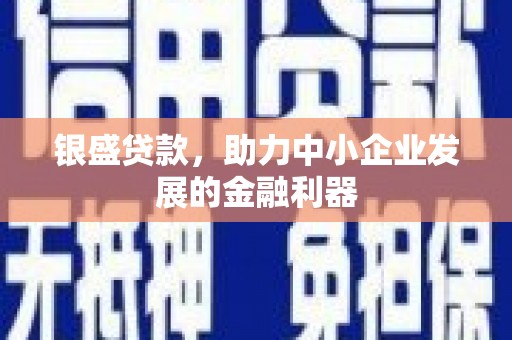垣曲银盛贷款，助力中小企业发展的金融利器