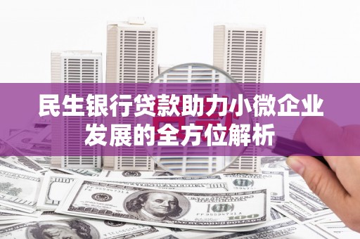 荔湾民生银行贷款助力小微企业发展的全方位解析