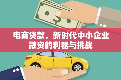蓬江电商贷款，新时代中小企业融资的利器与挑战