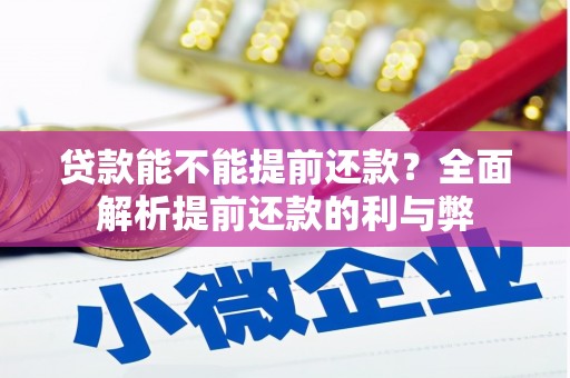 通山贷款能不能提前还款？全面解析提前还款的利与弊