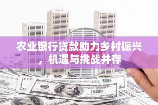 文登农业银行贷款助力乡村振兴，机遇与挑战并存