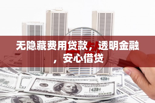 沈河无隐藏费用贷款，透明金融，安心借贷