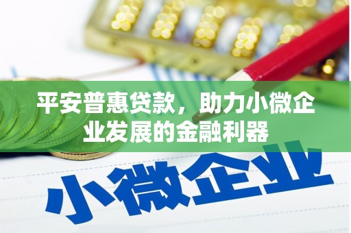 阿尔山平安普惠贷款，助力小微企业发展的金融利器