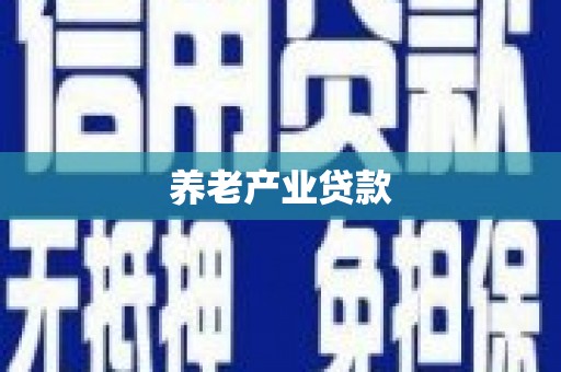 安远养老产业贷款