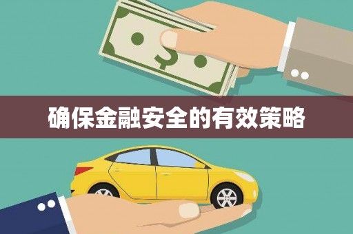 金寨确保金融安全的有效策略